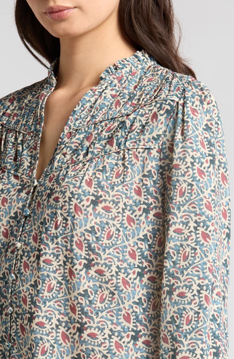 PAIGE Arlette Pleated Peasant Top, Alternate, color,