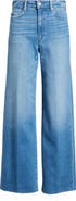 PAIGE Anessa High Waist Raw Hem Wide Leg Jeans