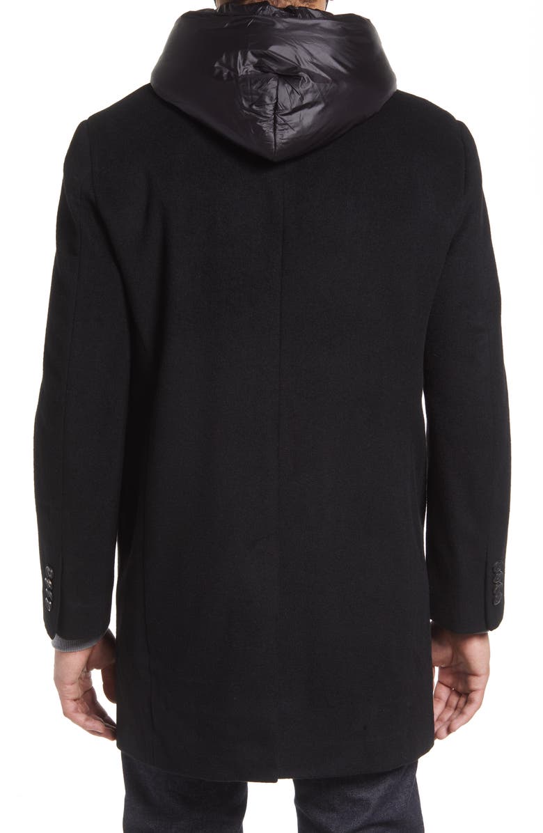 Cardinal of Canada Trenton Water Repellent Overcoat with Removable Bib, Alternate, color, Black