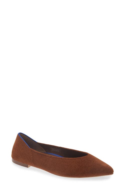 Rothy's The Point III Fine Point Flat in Revelvet Russet at Nordstrom, Size 10.5