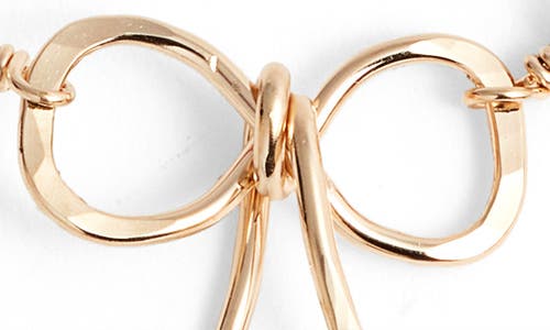 Nashelle Ellie Bow Bracelet In Gold Fill