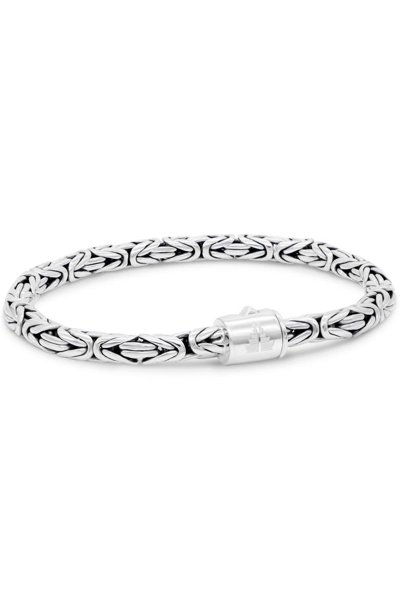 DEVATA Borobudur Round 5mm Chain Bracelet in Sterling Silver, Main, color, Silver