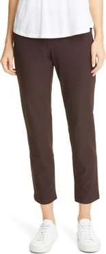 Eileen Fisher Stretch Crepe Slim Ankle Pants