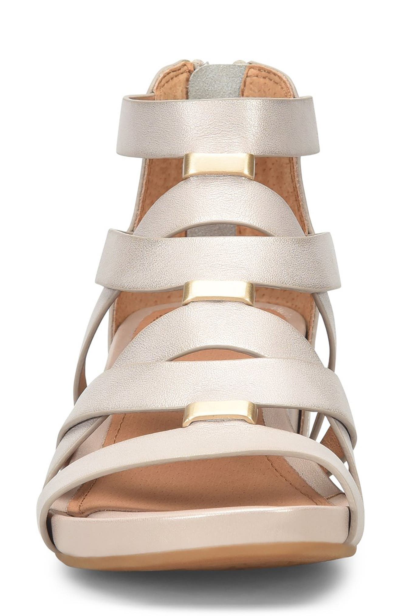 Söfft Vivi Platform Wedge Sandal, Alternate, color, Champagne