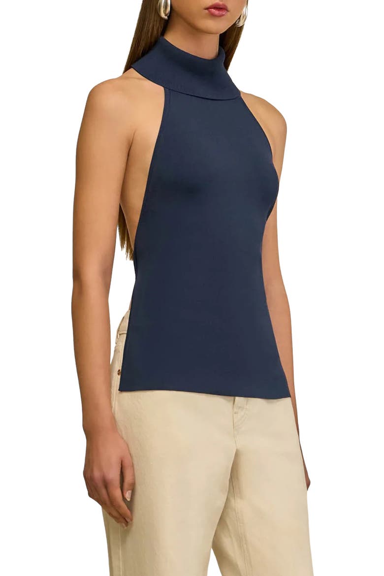 Wake Sleeveless Turtleneck Sweater, Alternate, color, DEEP LAKE