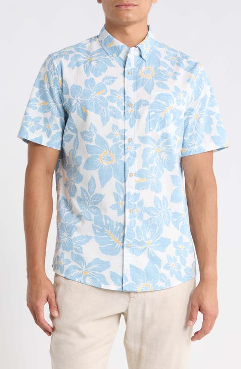 Costa Rica Floral Print Button-Down Shirt