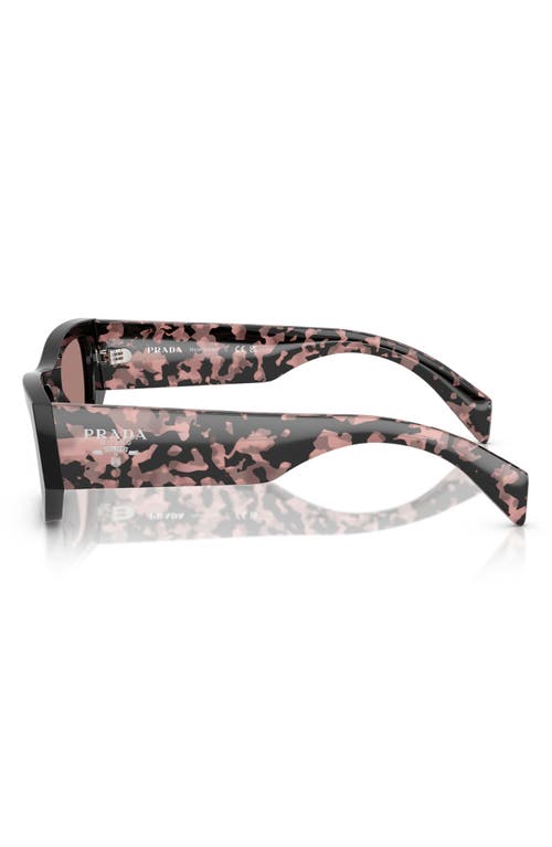 Prada 53mm Pillow Sunglasses In Black Brown
