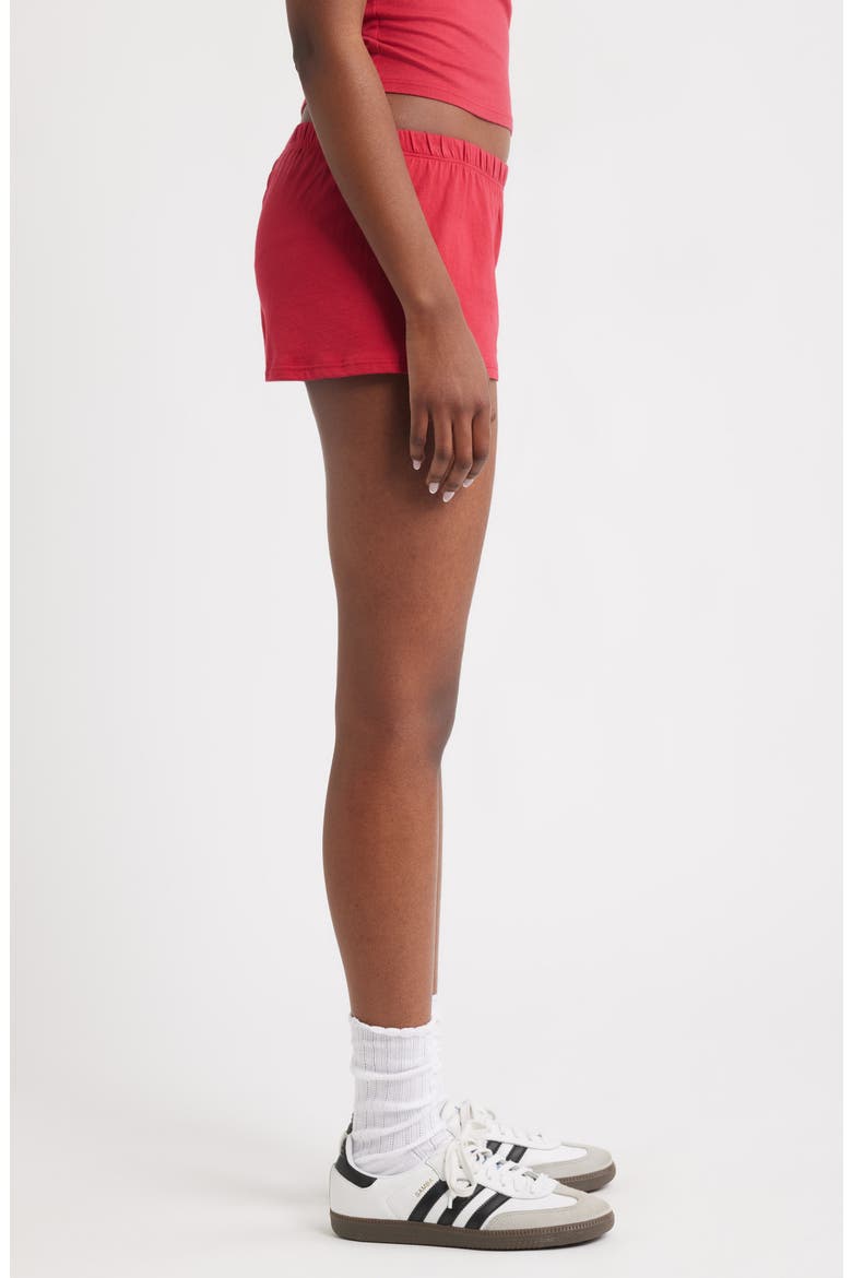 The Lucky Button Shorts, Alternate, color, RED