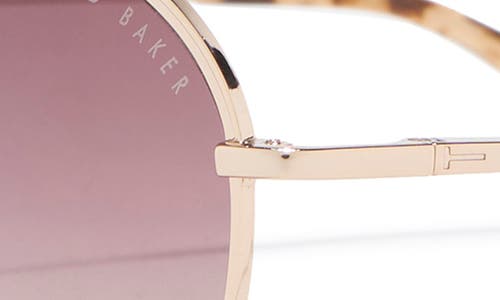 Ted Baker 56mm Gradient Round Sunglasses In Gold