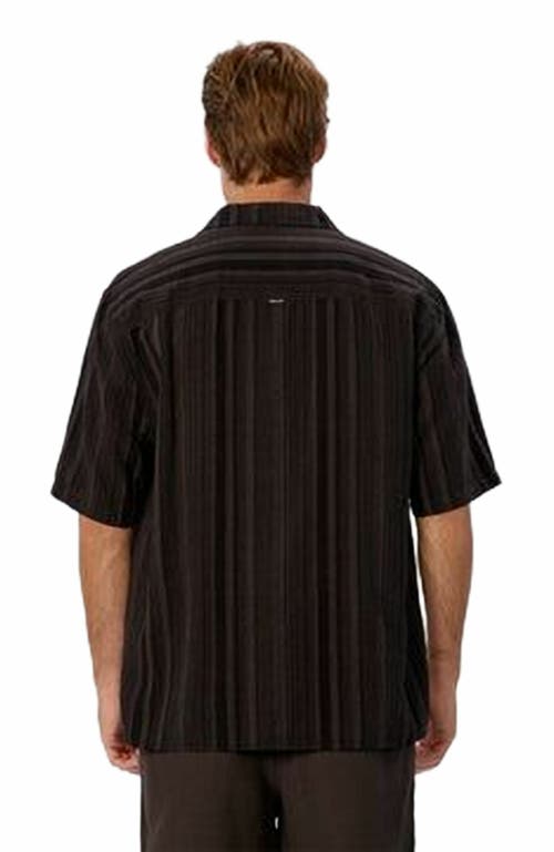 Industrie Australia The Veloro Short Sleeve Linen Shirt In Charcoal Black