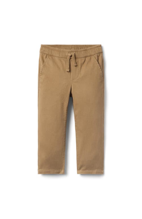 Janie And Jack The Twill Pull-on Pant In Brown