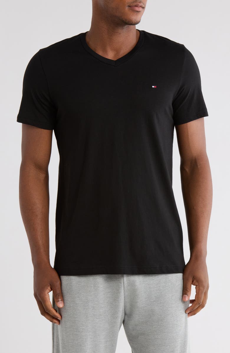 Tommy Hilfiger V-Neck Short Sleeve Lounge T-Shirt, Main, color,