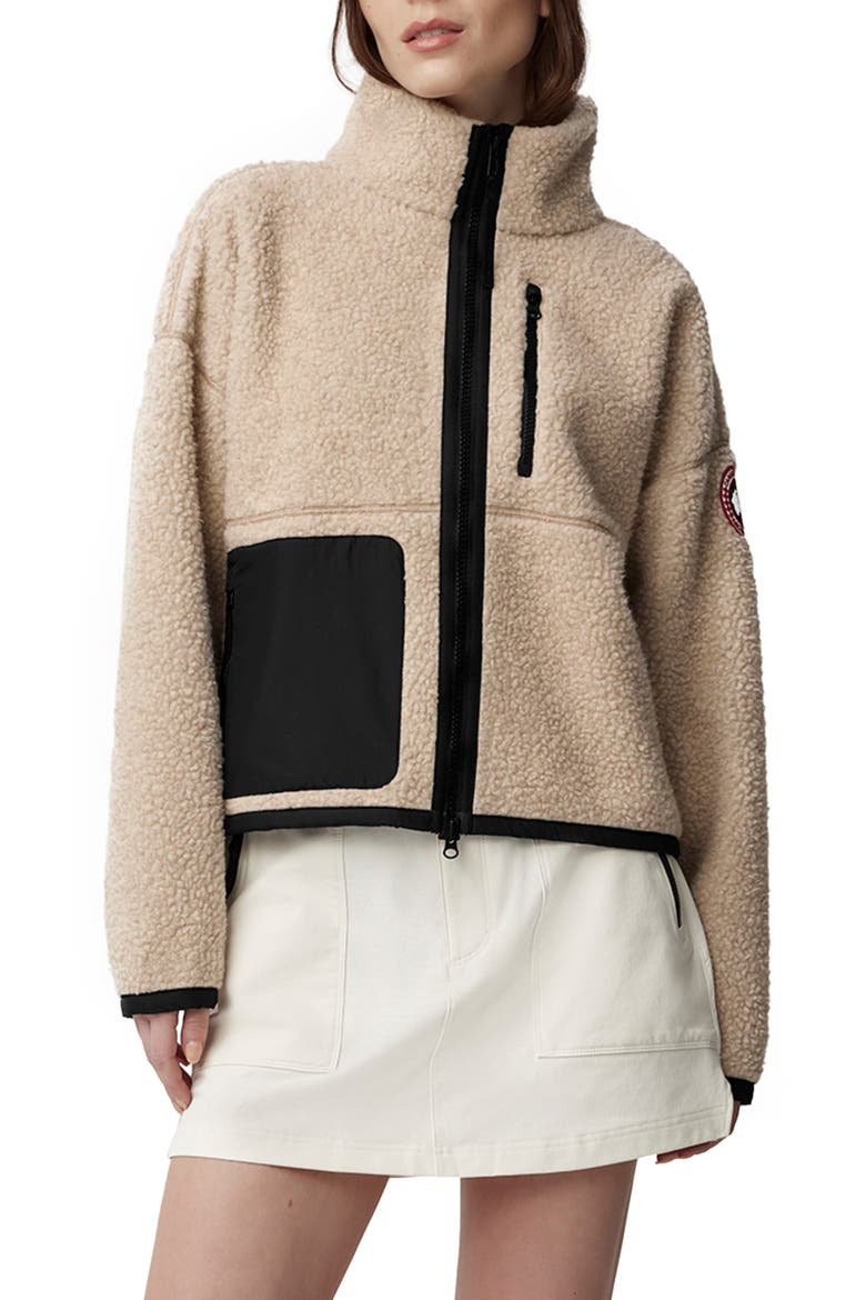 Simcoe Wool Blend Fleece Jacket, Main, color, LIGHT TAN
