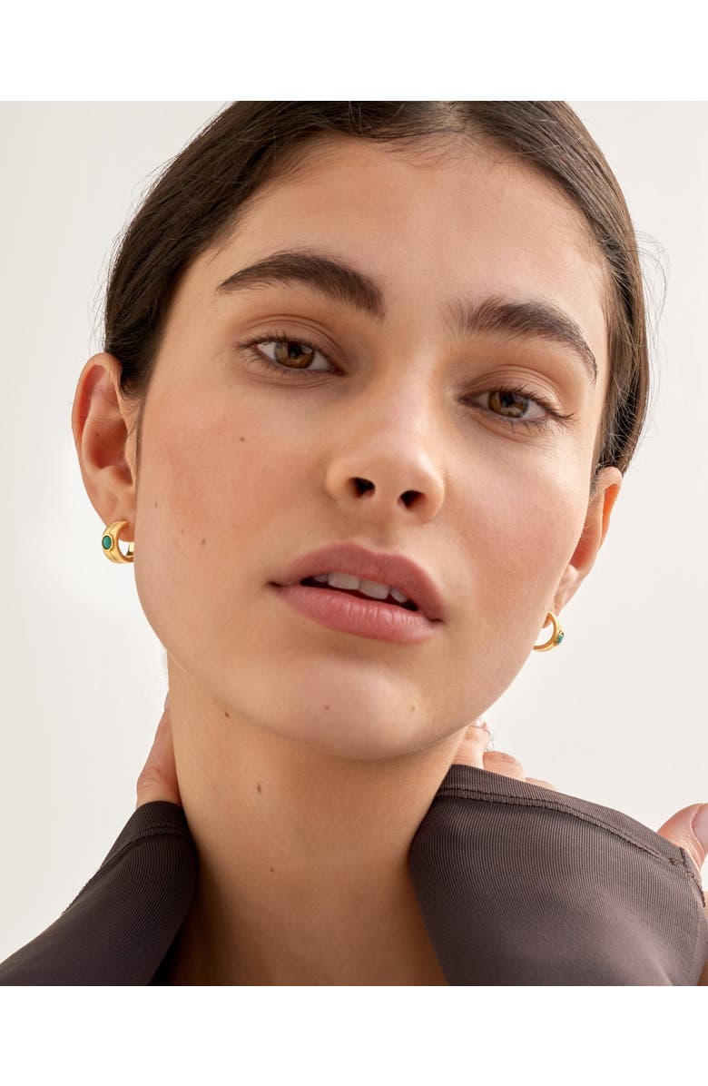 Katie Loxton 'December' Waterproof Gold Birthstone Hoop Earrings, Alternate, color, December