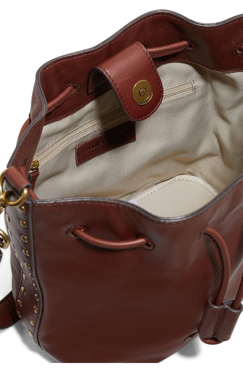 AMERICAN LEATHER CO. Aden Drawstring Leather Shoulder Bag, Alternate, color,