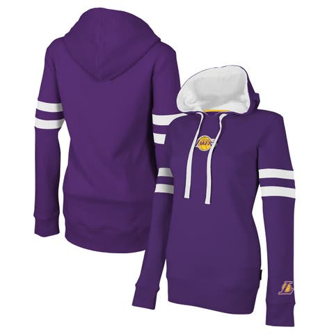 Women's Stadium Essentials Purple Los Angeles Lakers Road Game Pullover Hoodie