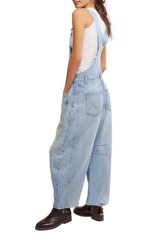 Shop Free People Good Luck Denim Overalls In Going Steady