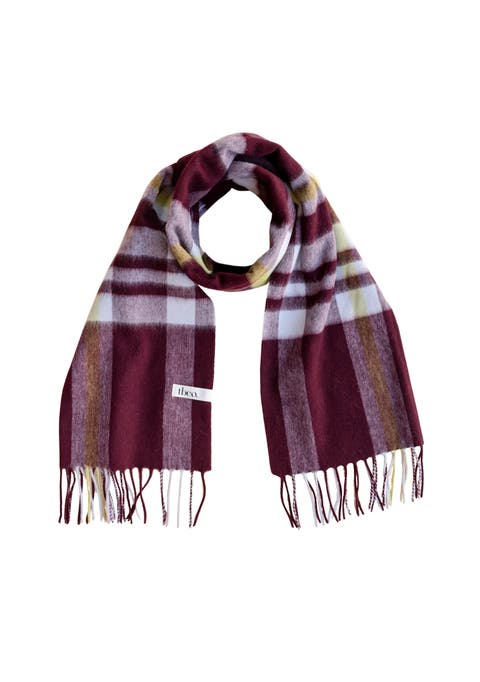 Lambswool Geomteric Pattern Oversized Scarf