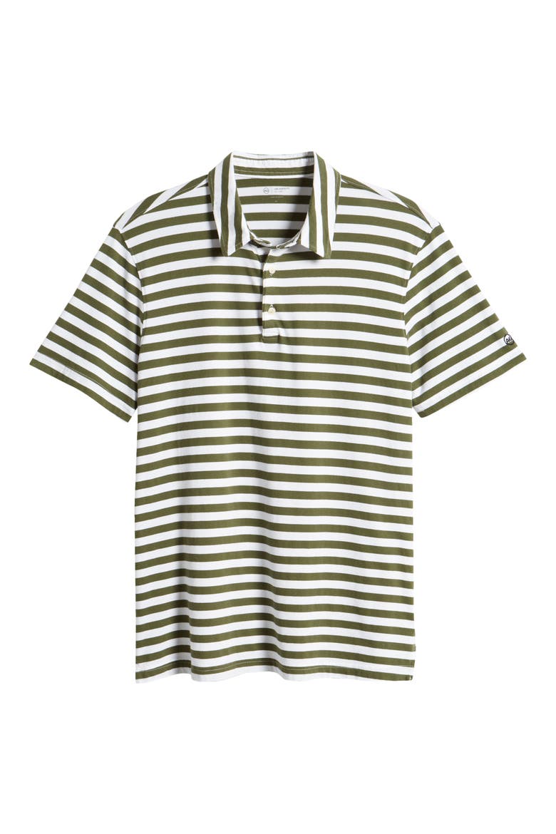 Bryce Stripe Polo, Alternate, color, TRUE WHITE/NEW SPRUCE
