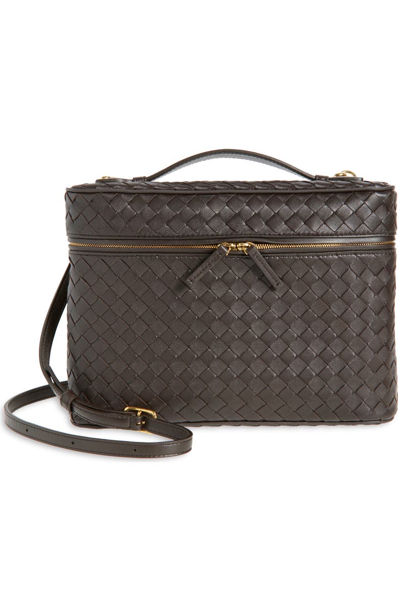 Bottega Veneta Soft Vanity Intrecciato Leather Vanity Case, Main, color, 2190 Fondant-M Brass
