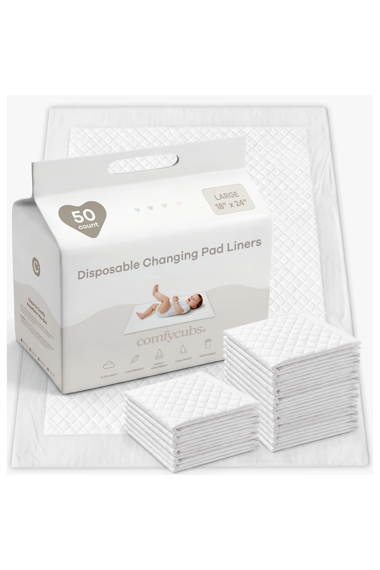 Baby Changing Pad Liners, Large, Main, color, 50 Pack