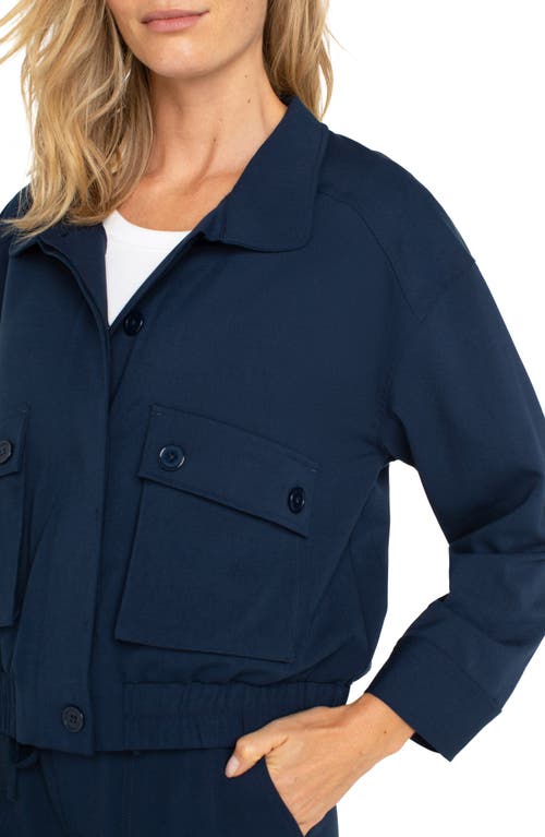 Liverpool Los Angeles Utility Jacket In Dark Navy