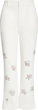 Cinq à Sept Kerry Crystal Studded Crop Pants