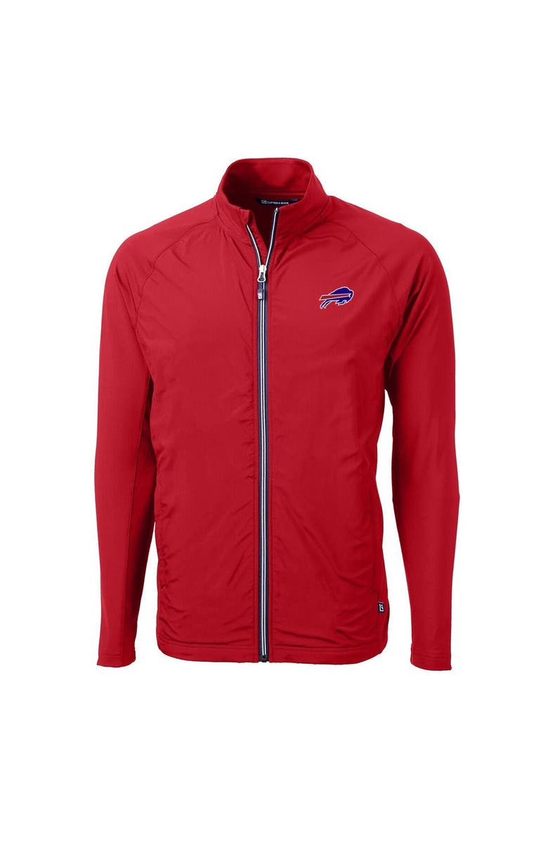 Cutter & Buck Men's Cutter & Buck Red Buffalo Bills Adapt Eco Knit Full-Zip Jacket, Alternate, color,