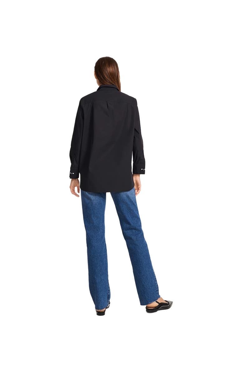 Ansea The Organic Cotton Button Down Shirt, Alternate, color, Black