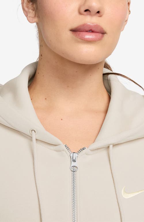 Nike Phoenix Relaxed Fit Cotton Blend Fleece Hoodie In Neutral