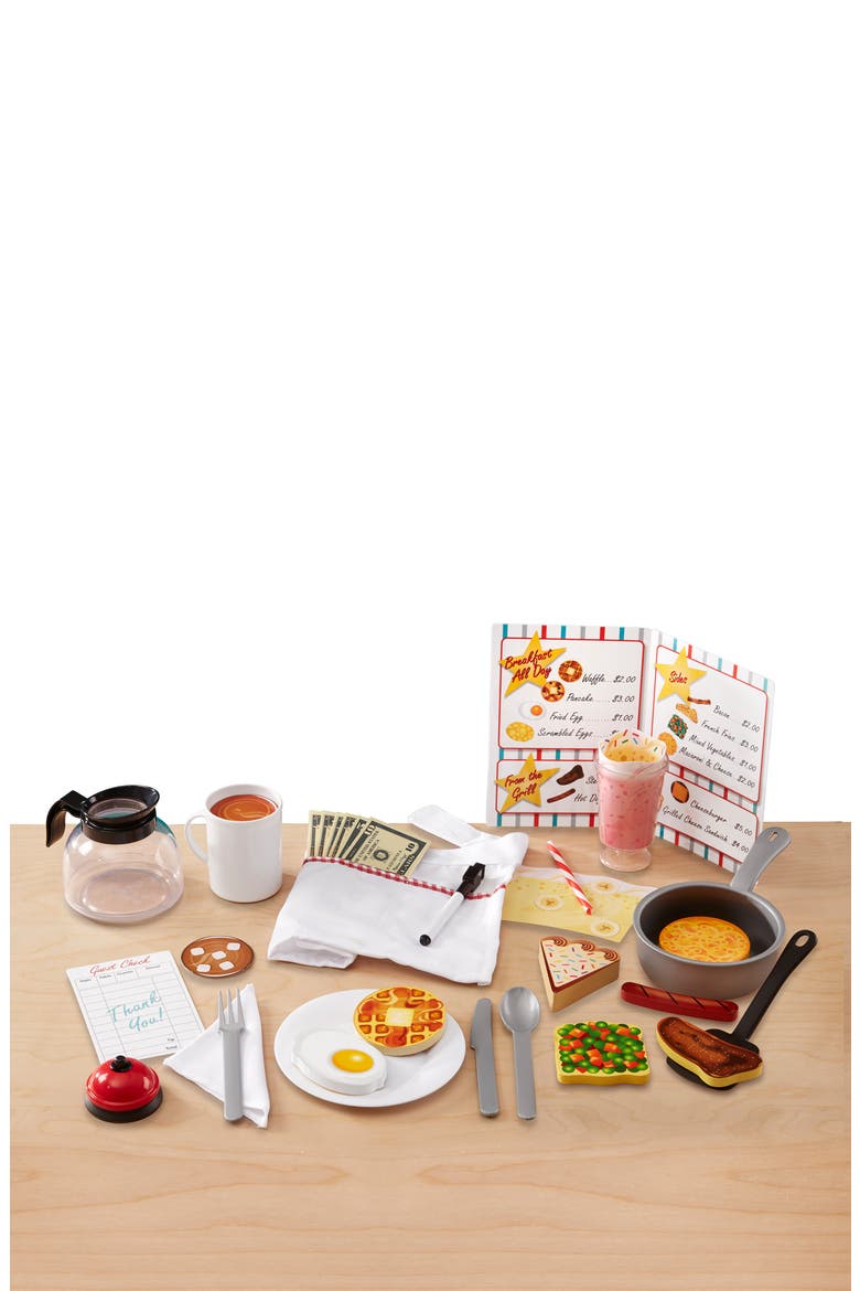 Star Double Sided Diner & 41-Piece Restaurant Playset, Alternate, color, MULTI