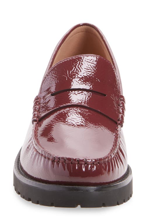 Cole Haan Treena Lug Penny Loafer In Red