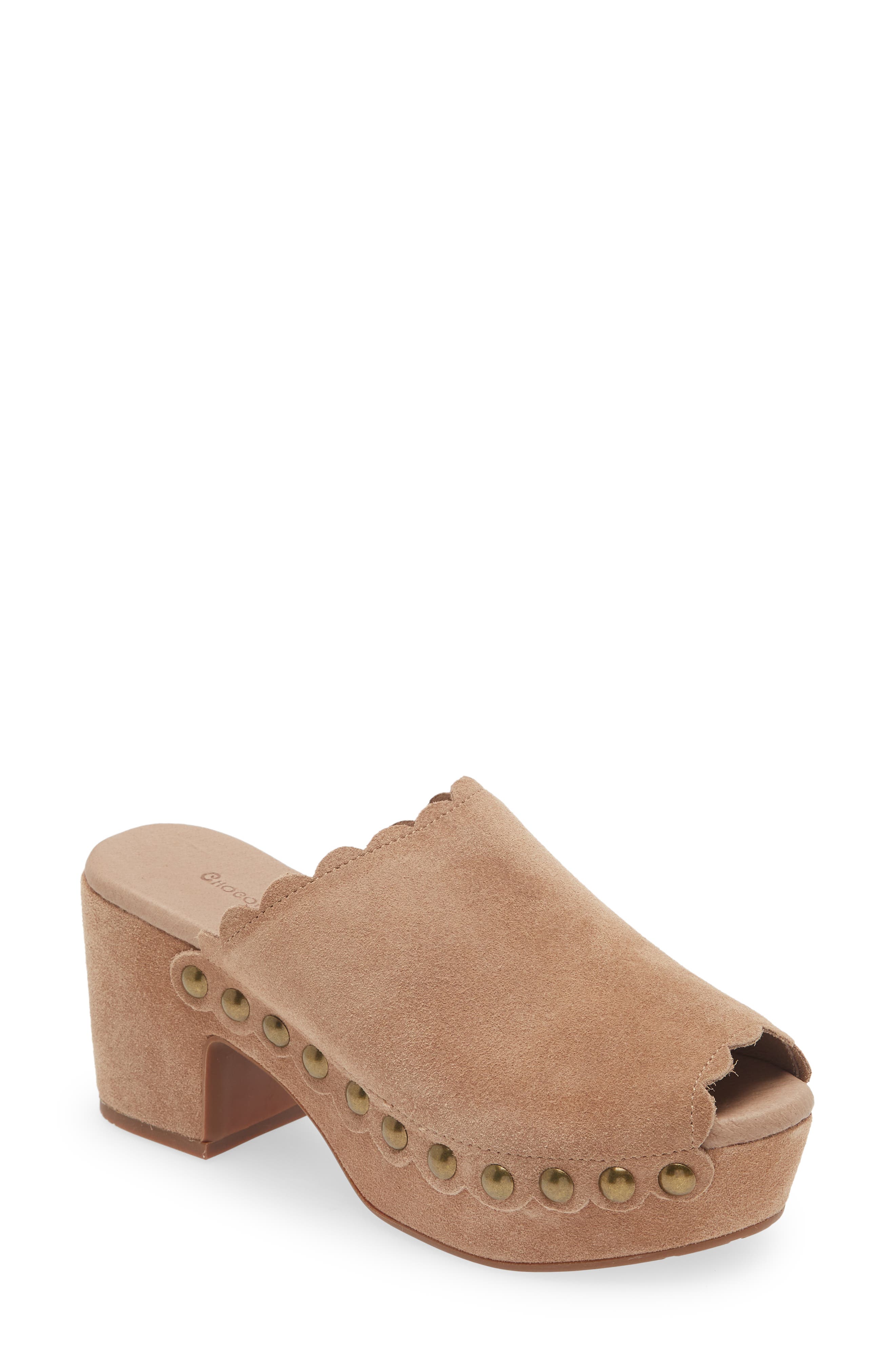 Chocolat Blu Genessis Platform Sandal, Main, color, Latte Suede