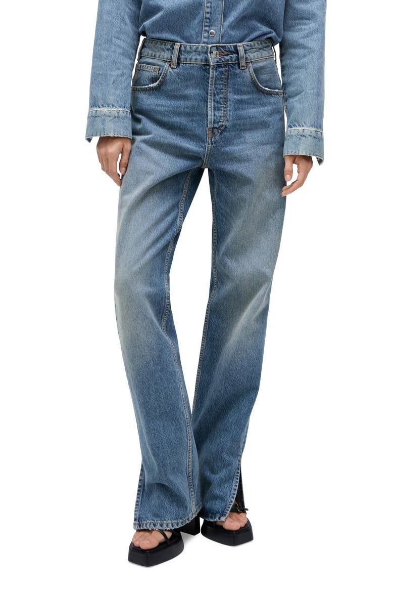 Straight Leg Jeans, Main, color, DARK BLUE