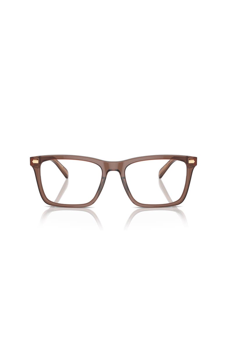 COACH 54mm Square optical glasses, Alternate, color, Brown