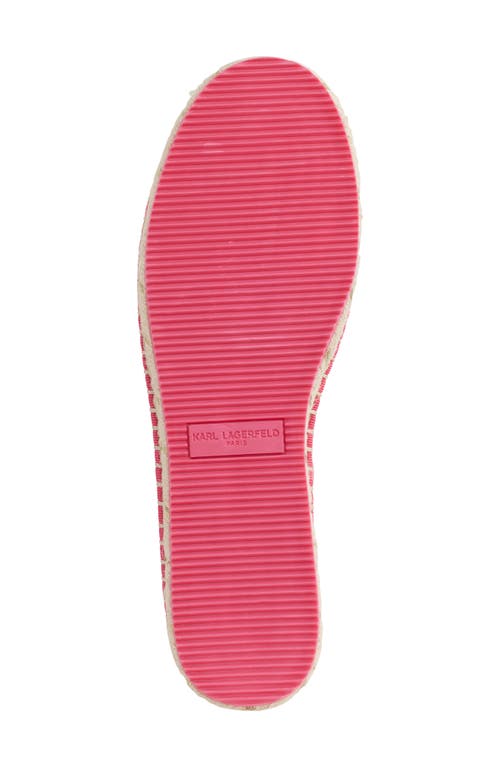 Shop Karl Lagerfeld Michaela Espadrille Flat In Teaberry