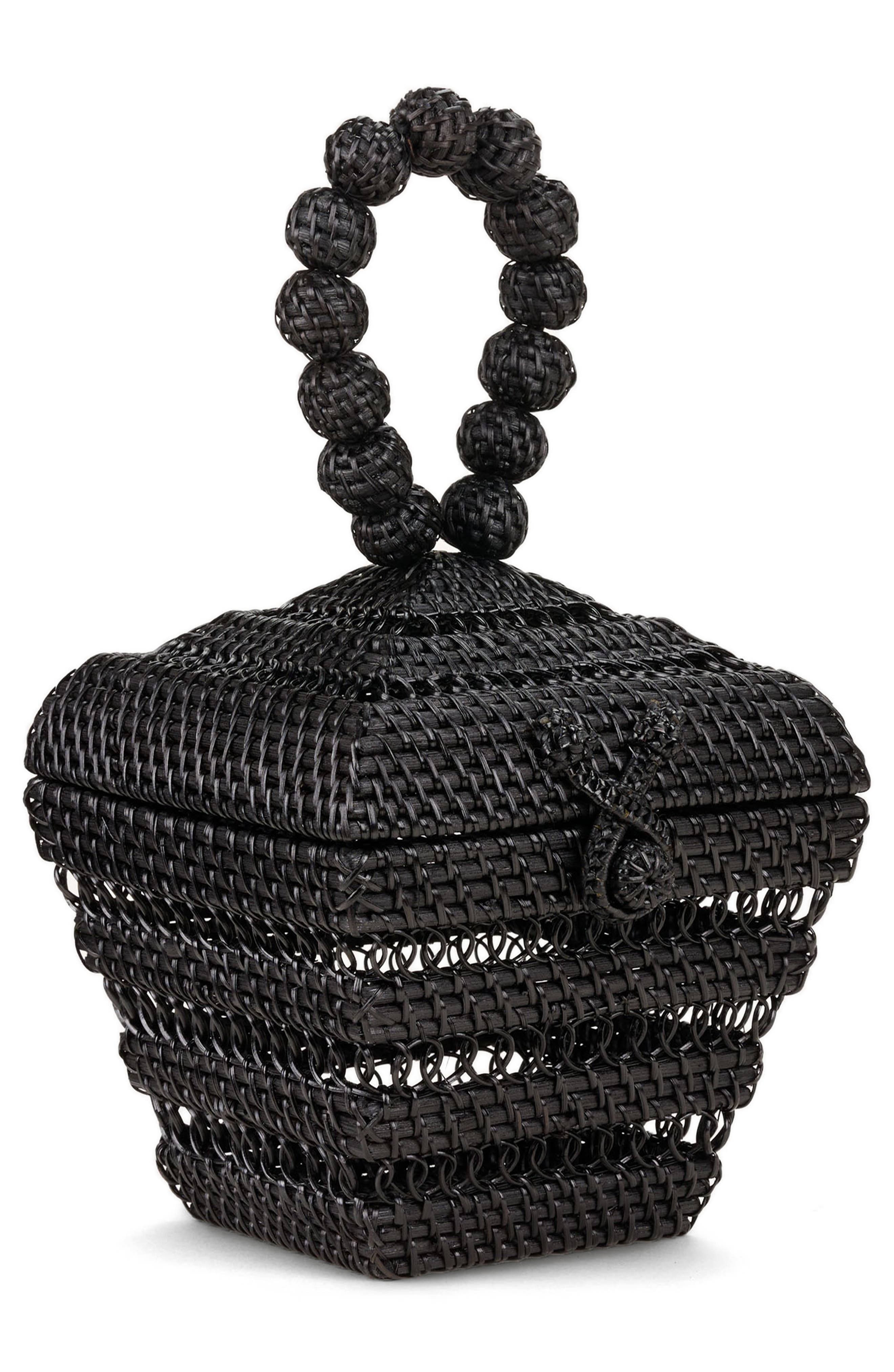 Cult Gaia Suri Rattan Top Handle Bag, Alternate, color, 
