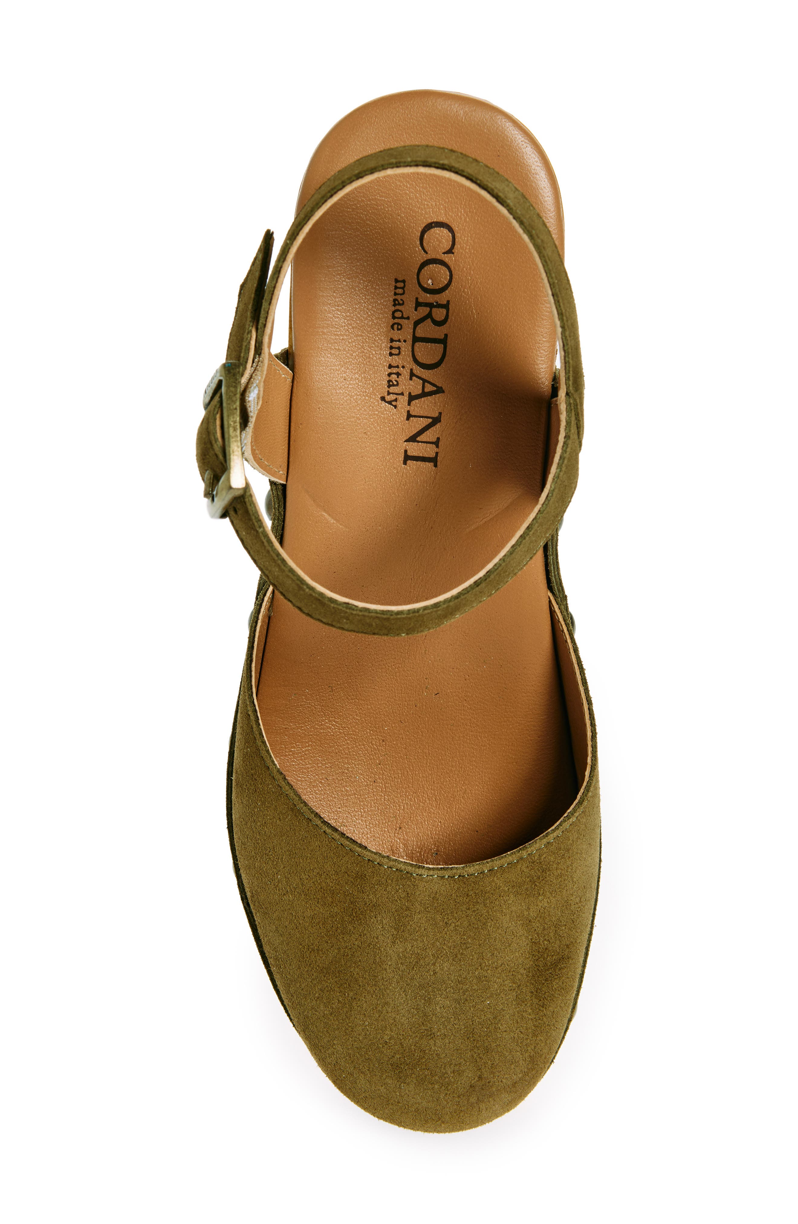 Cordani Winston Ankle Strap Platform Clog, Alternate, color, Crosta Verdone