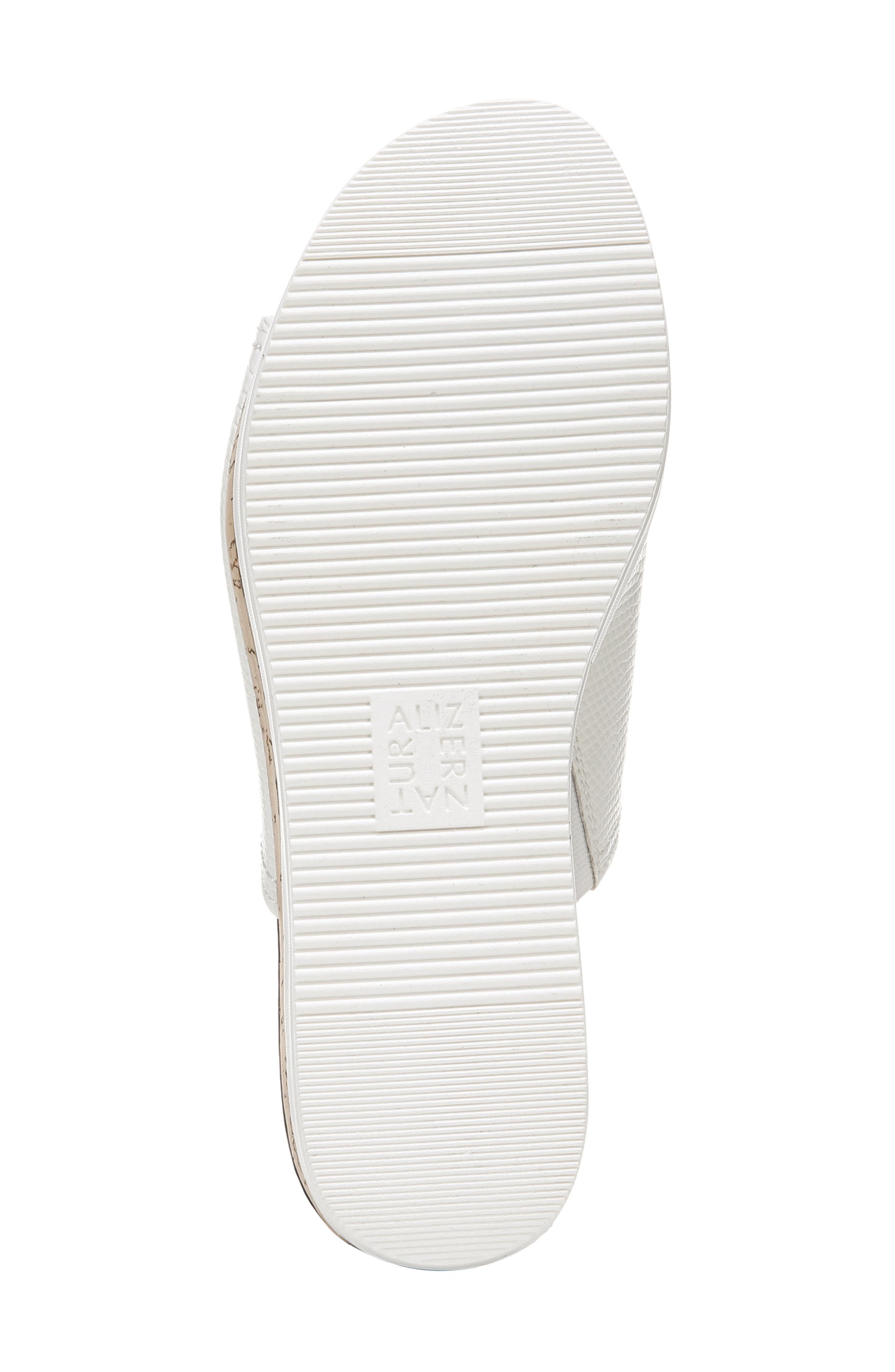 Kirstin Platform Wedge Slide Sandal, Alternate, color, WHITE LIZARD FAUX LEATHER