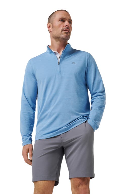 Travismathew Heater Pro Quarter Zip Pullover In Blue