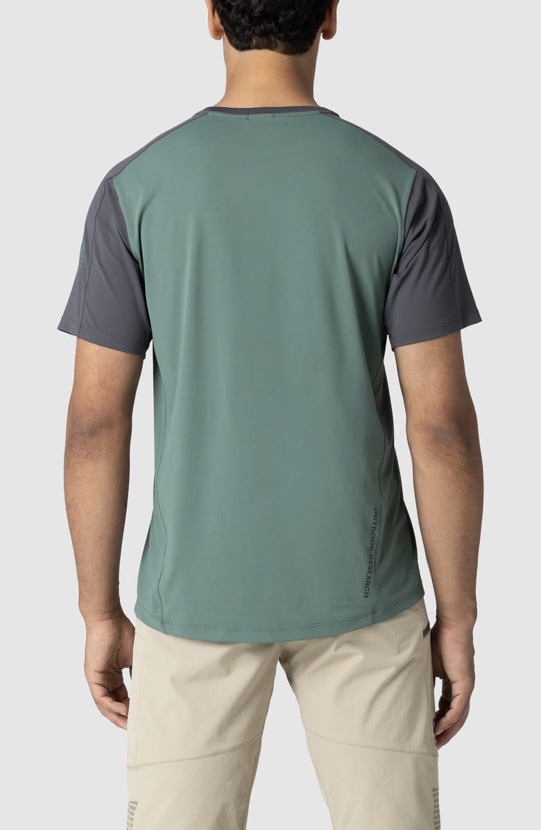 Outdoor Research Freewheel Mountain Bike T-Shirt, Alternate, color, Storm/ Malachite