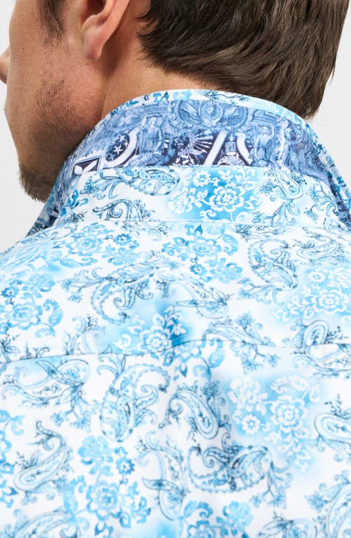Robert Graham Edens Woven Shirt In Slate Blue