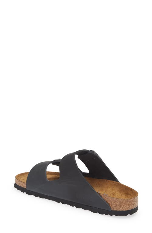Shop Birkenstock Arizona Soft Footbed Slide Sandal In Black/black