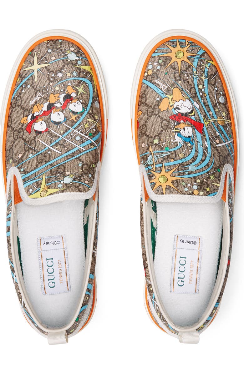Gucci x Disney Tennis 1977 Donald Duck Slip-On Sneaker, Alternate, color,