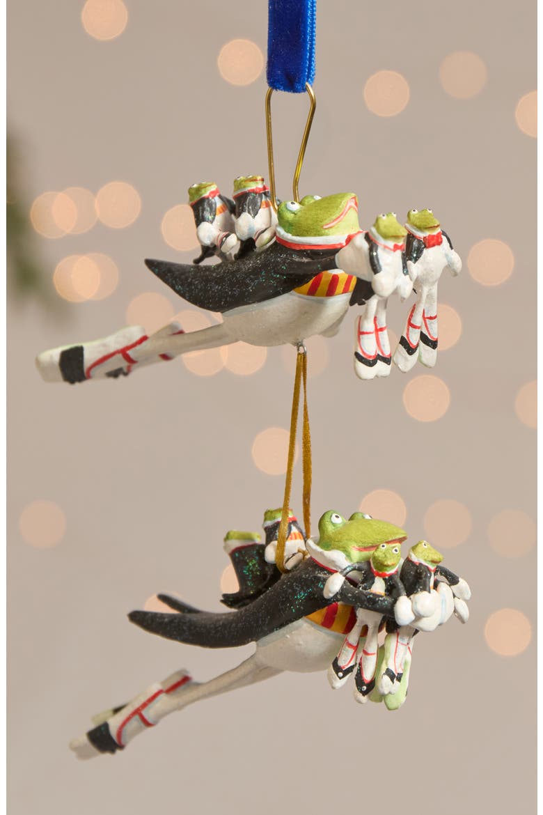 Patience Brewster Twelve Days 12 Lords-a-Leaping Ornament, Alternate, color, BLACK