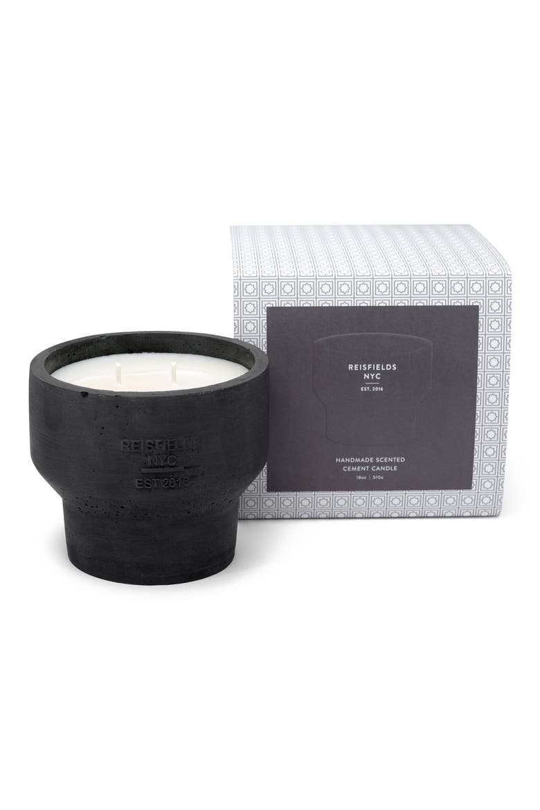 Cement Collection Scented Candle, Main, color, CHARCOAL