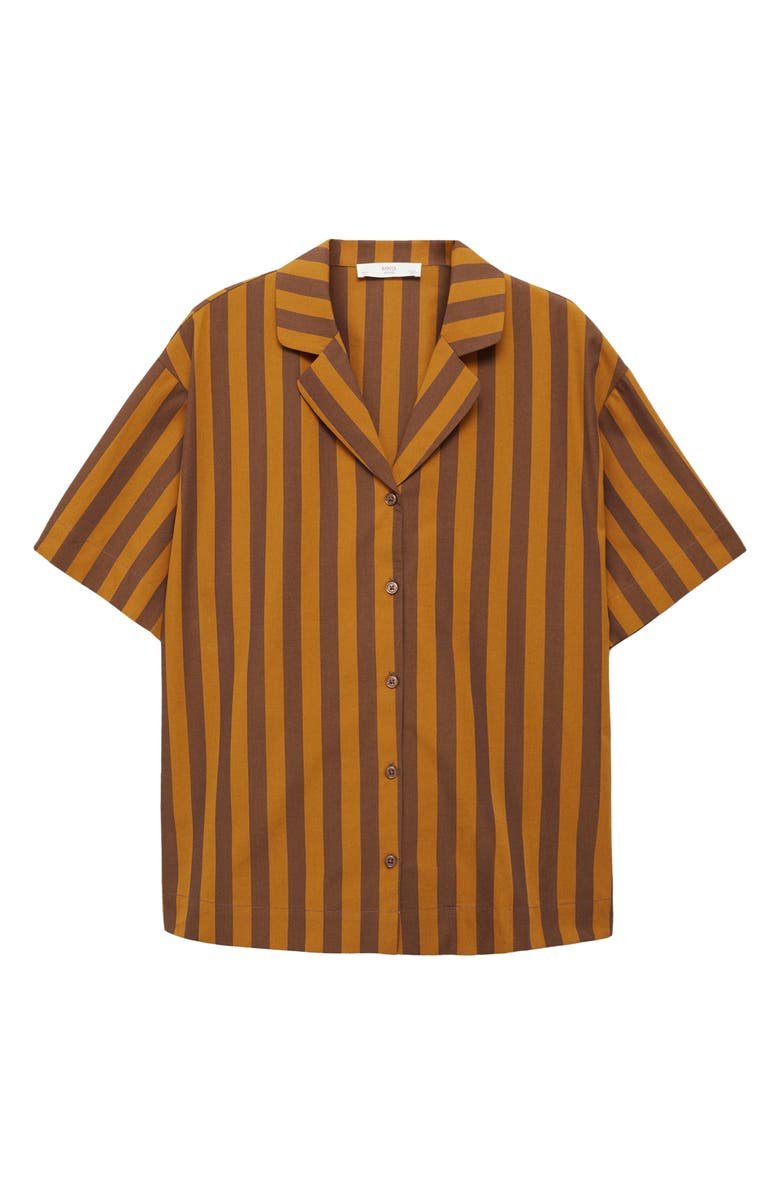 MANGO Stripe Cotton Pajama Top, Alternate, color, 