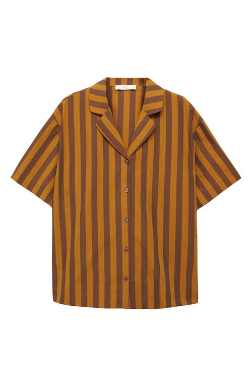 MANGO MANGO STRIPE COTTON PAJAMA TOP