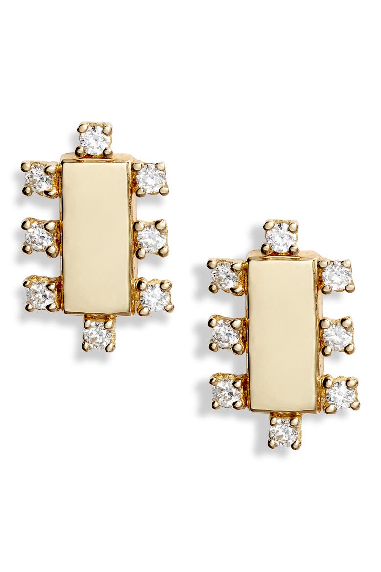 Kiera Scattered Diamond Stud Earrings (Nordstrom Exclusive), Main, color, YELLOW GOLD/ DIAMOND