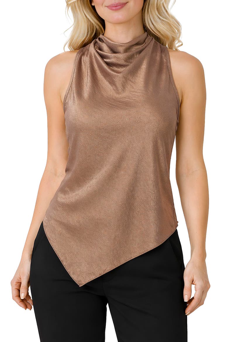 High Cowl Neck Tank, Main, color, MOCHA
